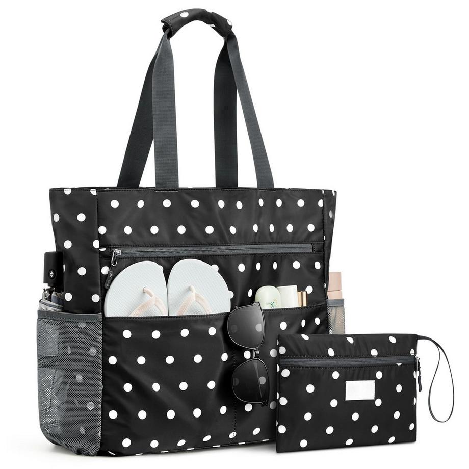 Only-bags.store Sac de Plage Familial à Pois Pliable  