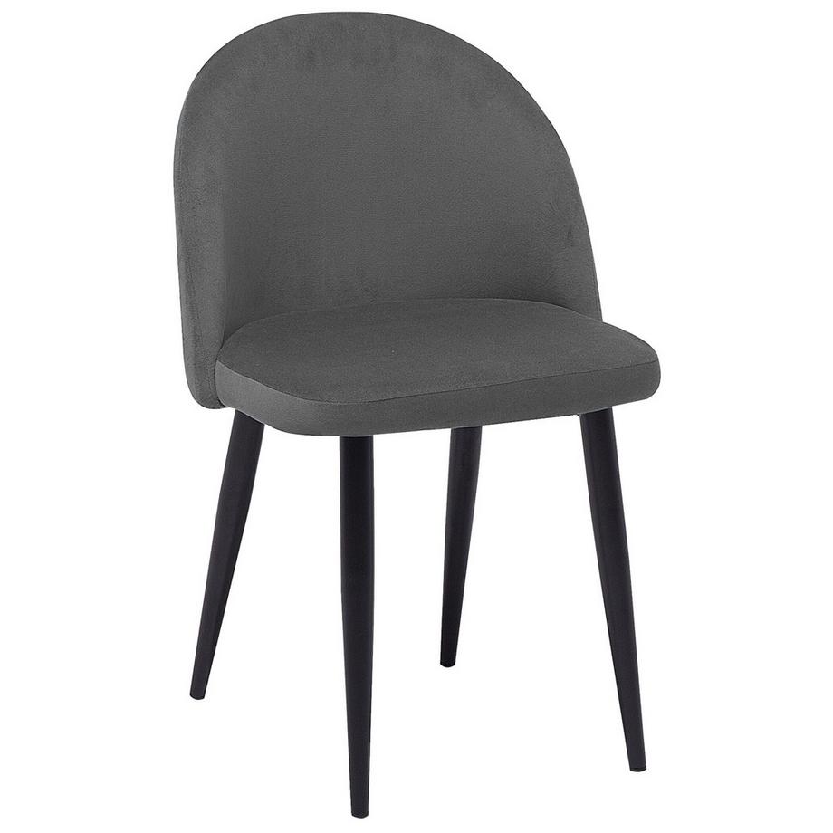 Beliani Lot de 2 chaises de salle à manger en Velours Rétro VISALIA  