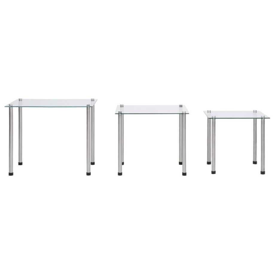 VidaXL Table gigogne verre  