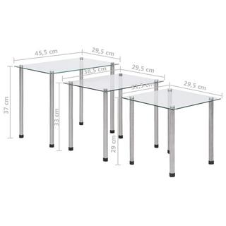 VidaXL Satztisch glas  