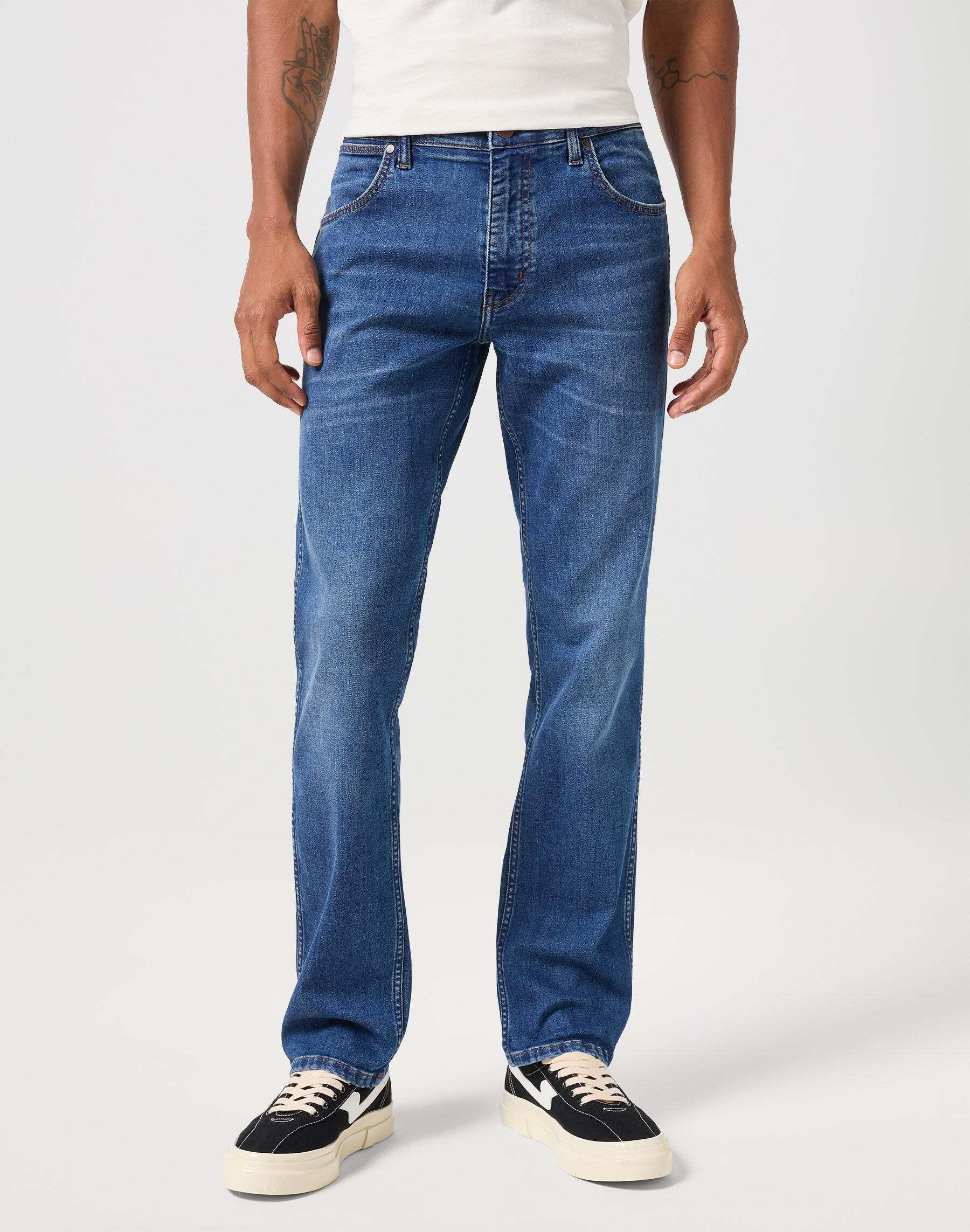 Image of Jeans Straight Leg Greensboro Low Stretch Unisex Blau Denim W36