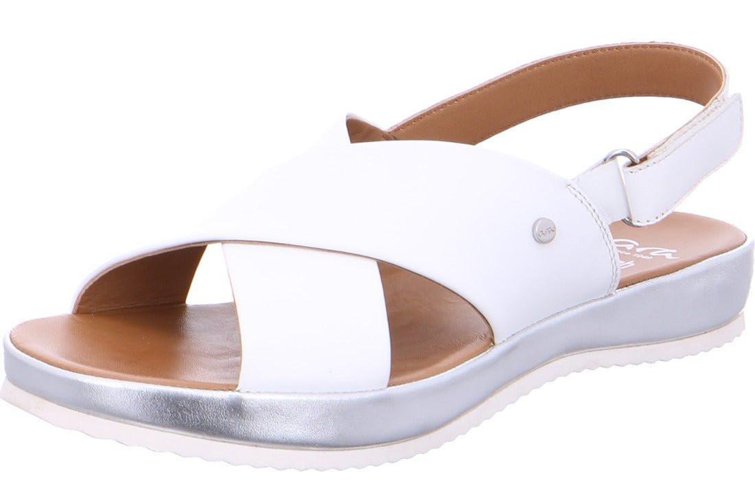 Image of 12-15177-07 - Leder Sandale Damen Weiss 36