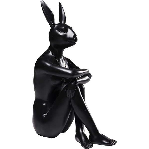 Image of Deko Figur Gangster Rabbit Schwarz Deko Figur Gangster Rabbit Schwarz
