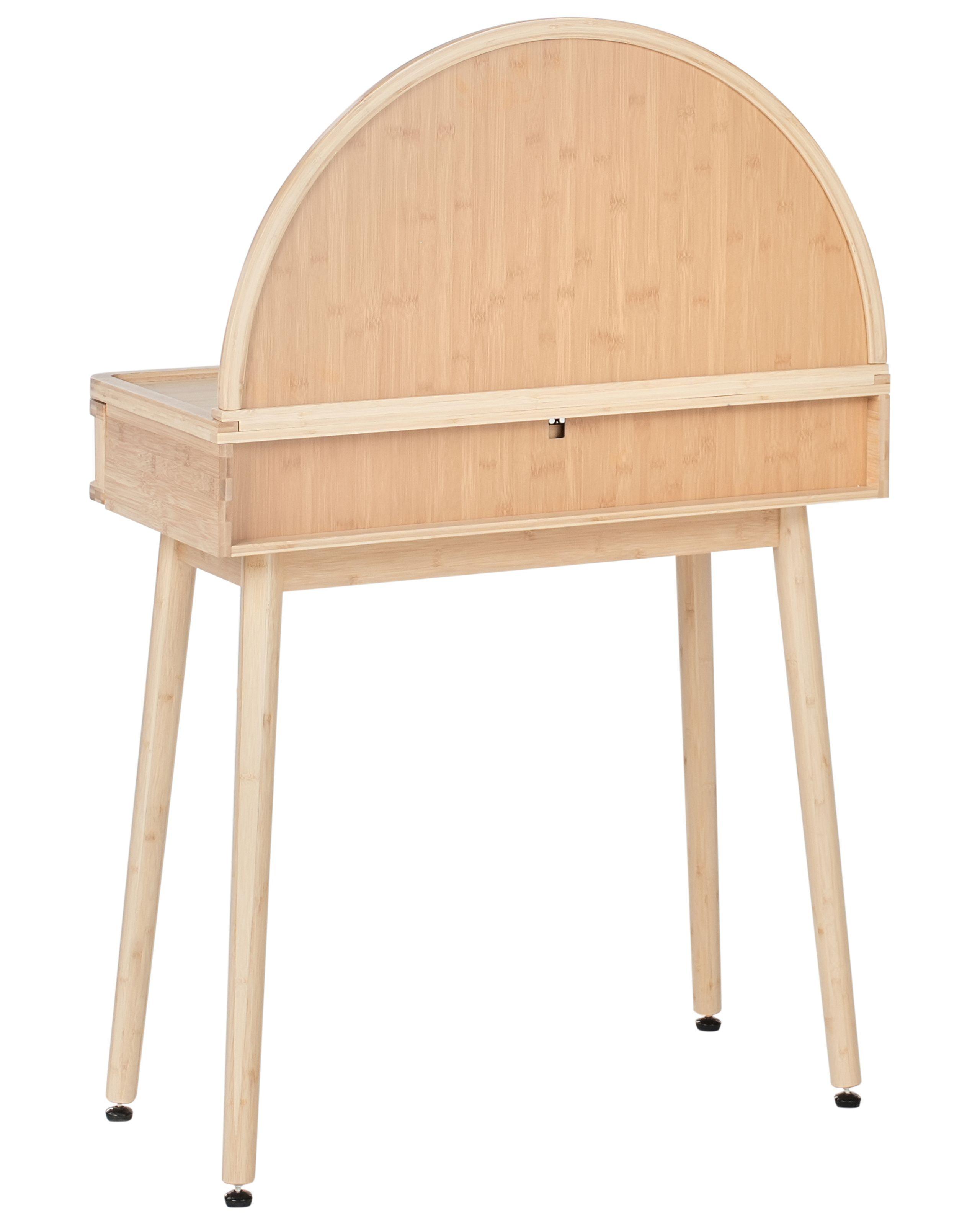 Beliani Tavolo da toeletta con specchio en Legno di bambù Boho RANCHERIA  