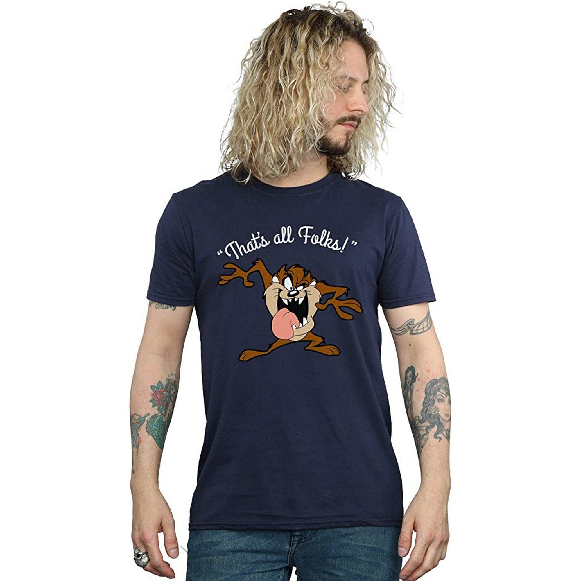 Image of That's All Folks Tshirt Herren Marine L