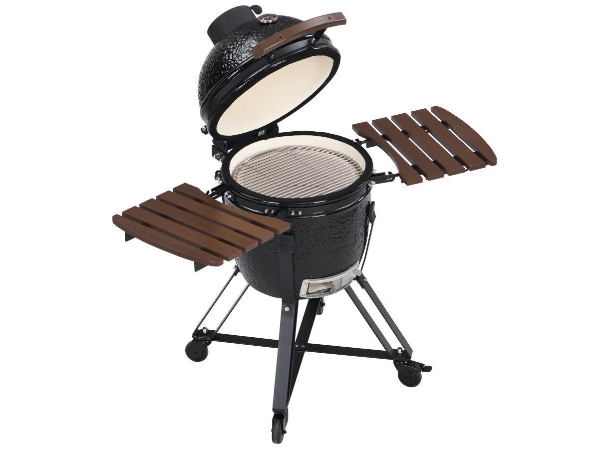 Image of Holzkohlegrill Kamado - 45 x 63 x 105 cm - Keramik & Bambus - IZAKI Holzkohlegrill Kamado - 45 x 63 x 105 cm - Keramik & Bambus - IZAKI