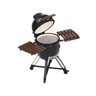 Vente-unique Barbecue kamado à charbon en céramique et bambou 45 x 63 x 105 cm - IZAKI  