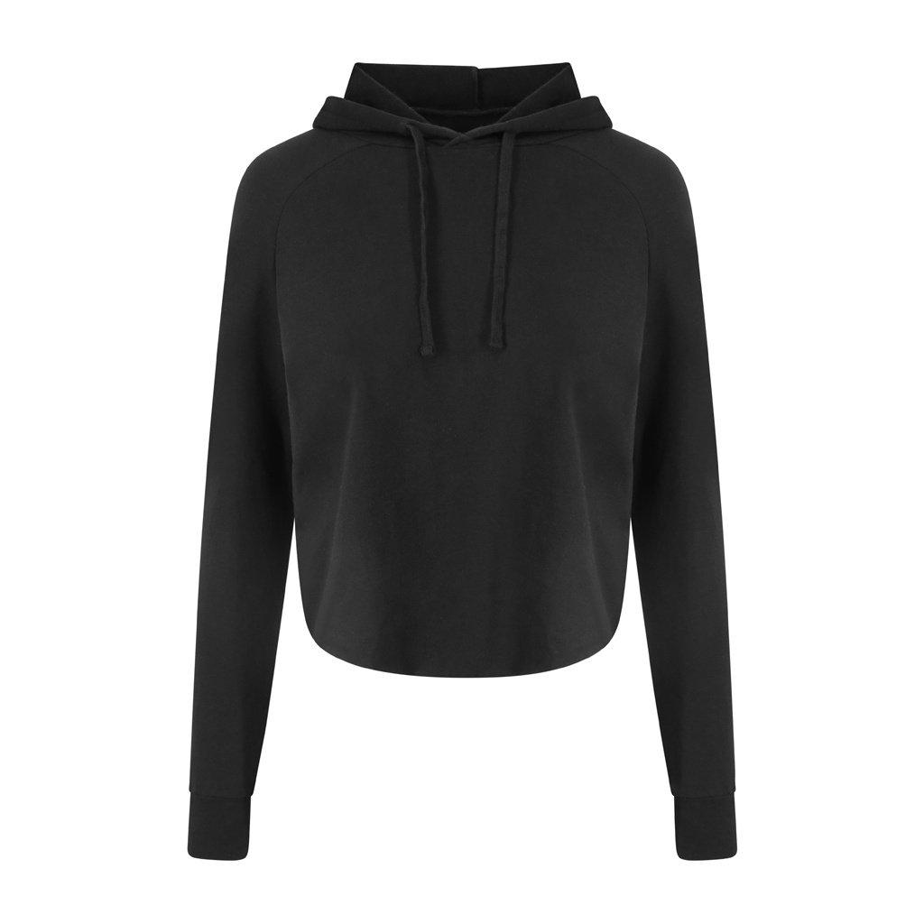 Image of Cool Kurzes Hoodie Gekreuzte Rückenträger Damen Schwarz M