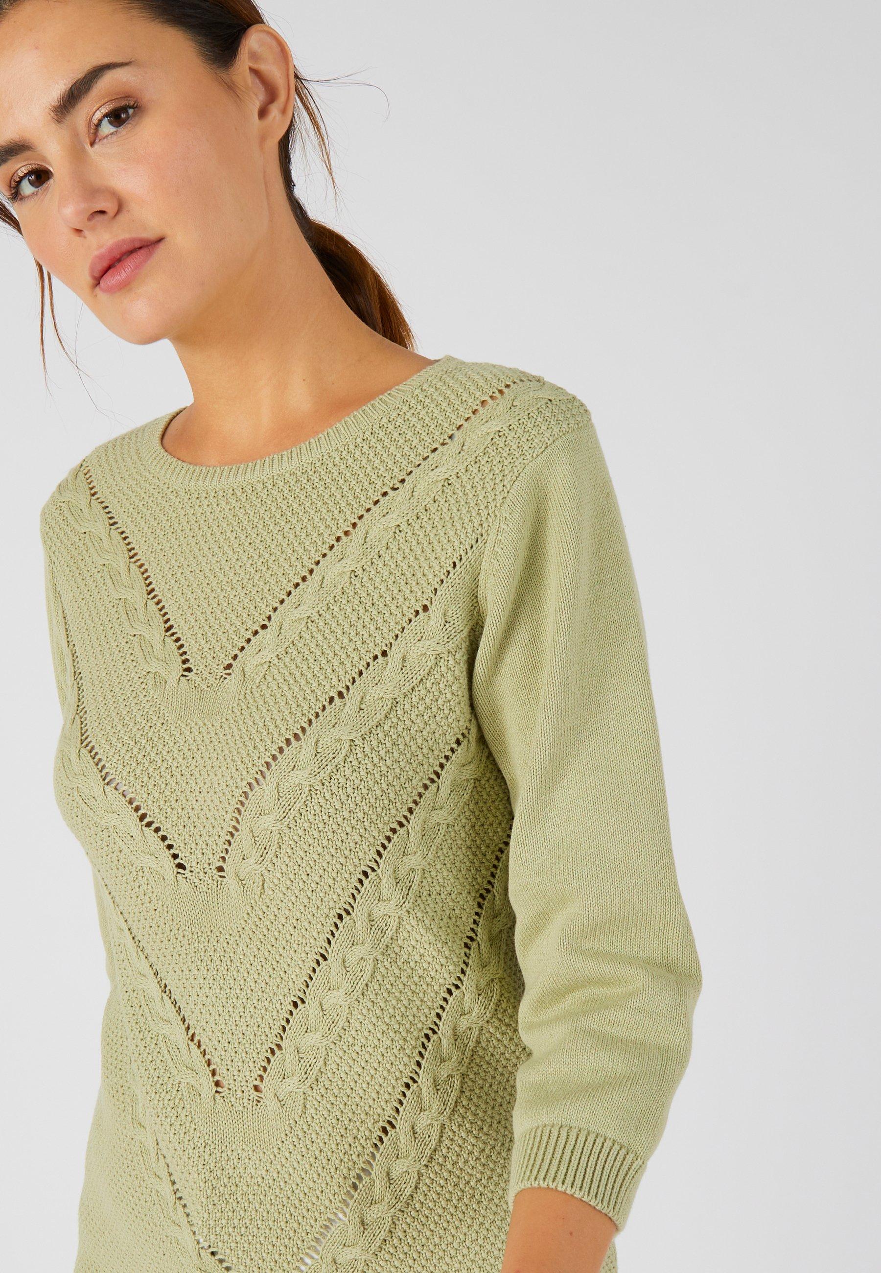 Damart  Pullover aus reiner Baumwolle mit Zopfmuster. 