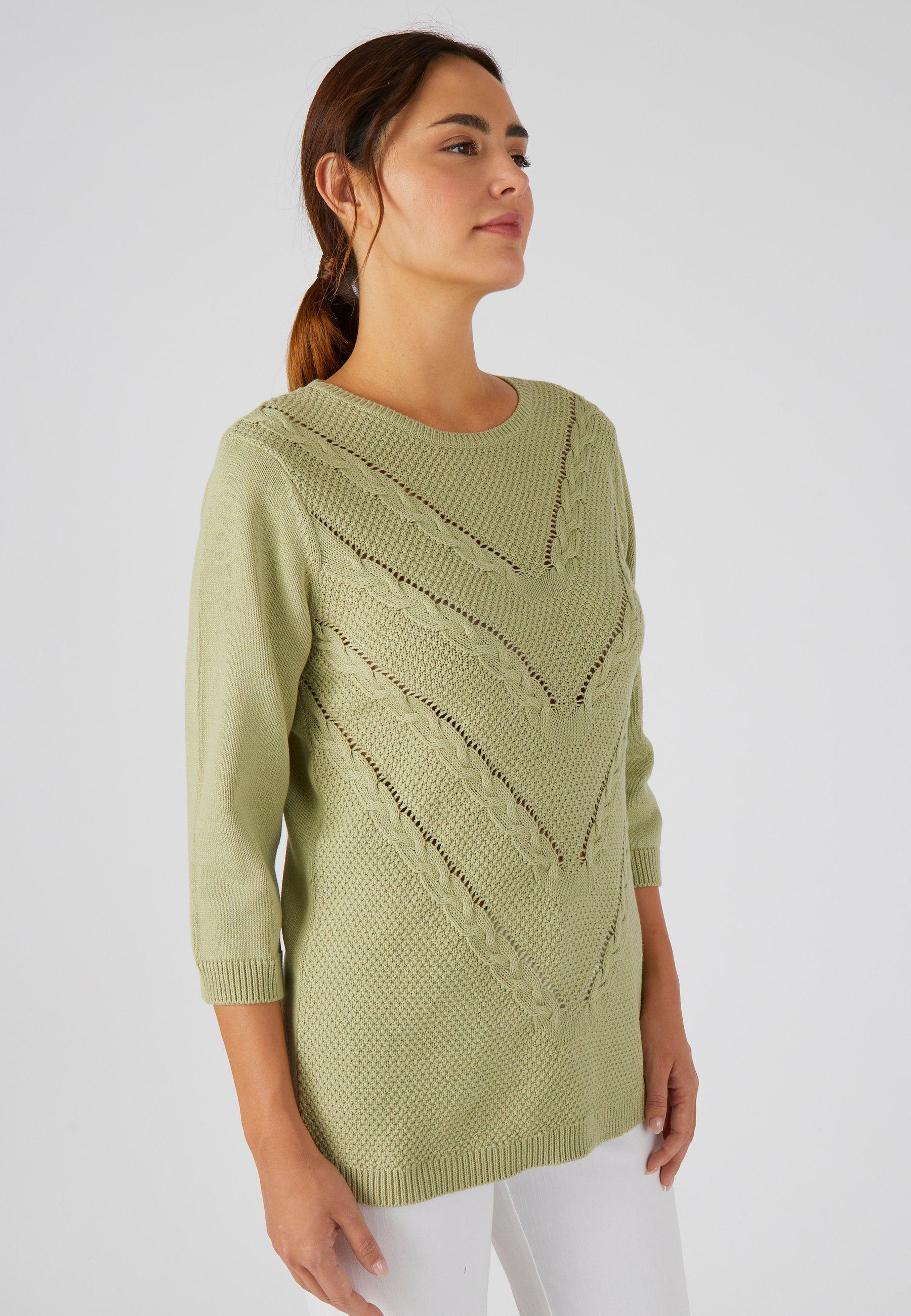 Damart  Pullover aus reiner Baumwolle mit Zopfmuster. 