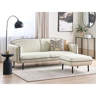 Beliani Sofa mit Ottomane aus Polyester Glamourös TONSBERG  