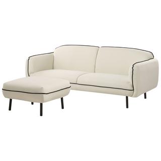 Beliani Sofa mit Ottomane aus Polyester Glamourös TONSBERG  