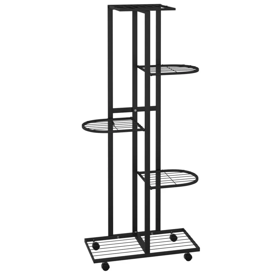 VidaXL - Blumenständer eisen, One Size, Schwarz