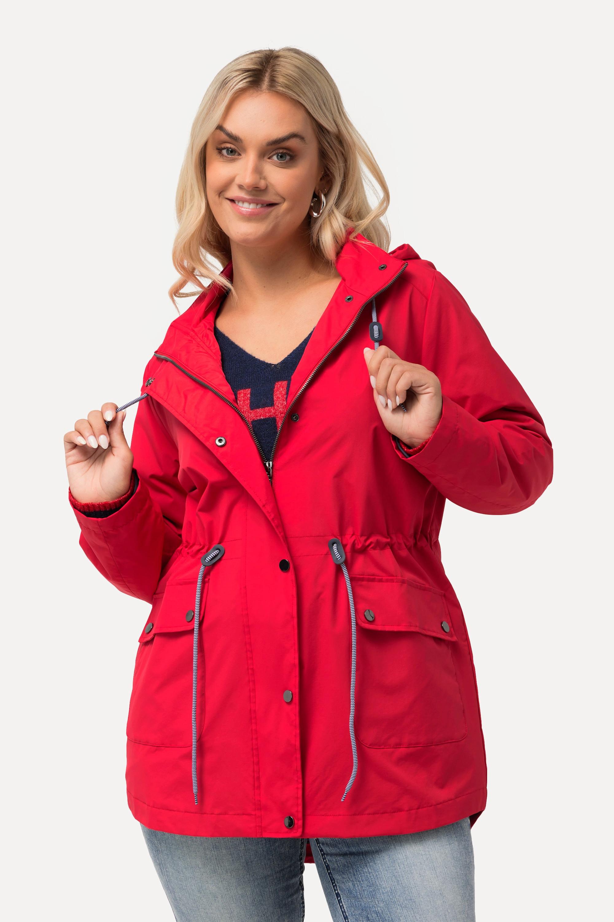 Ulla Popken  Veste de sport HYPRAR à capuche, tissu imperméable 