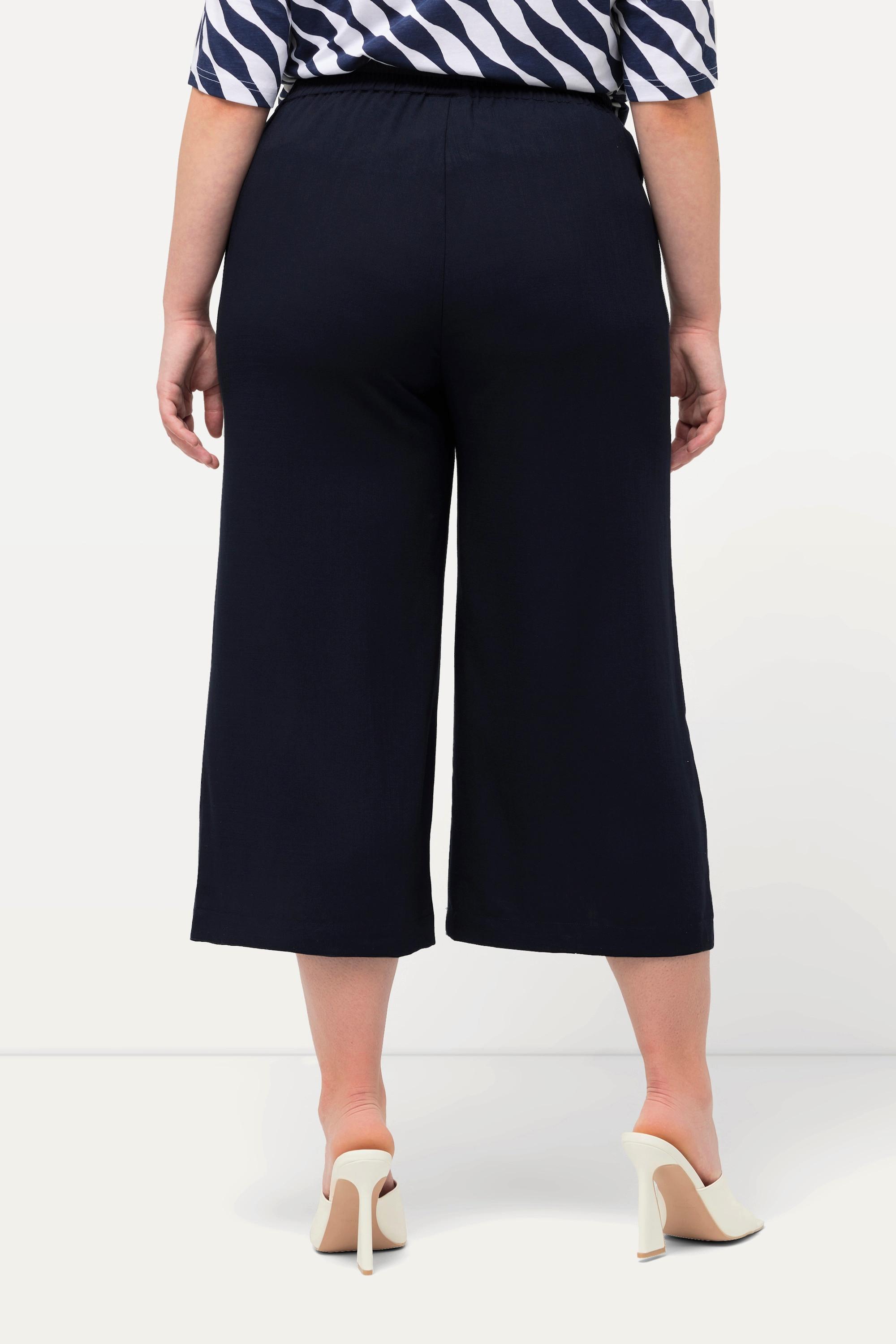 Ulla Popken  Jupe-culotte longueur mollet, jambe large et taille élastique 