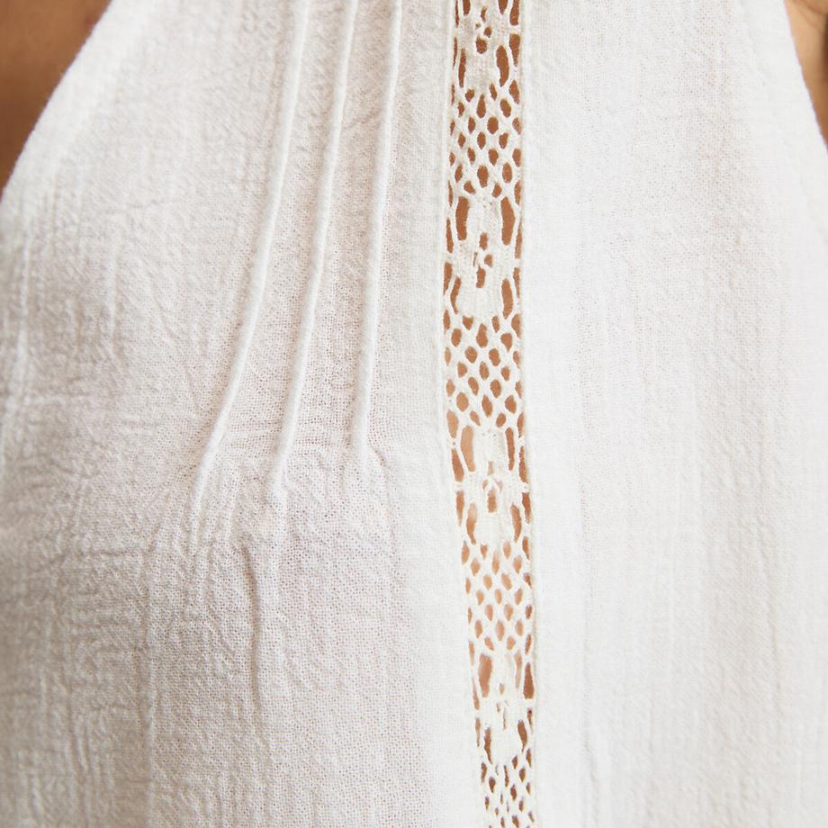 La Redoute Collections Blusa ricamata senza maniche scollo a V  