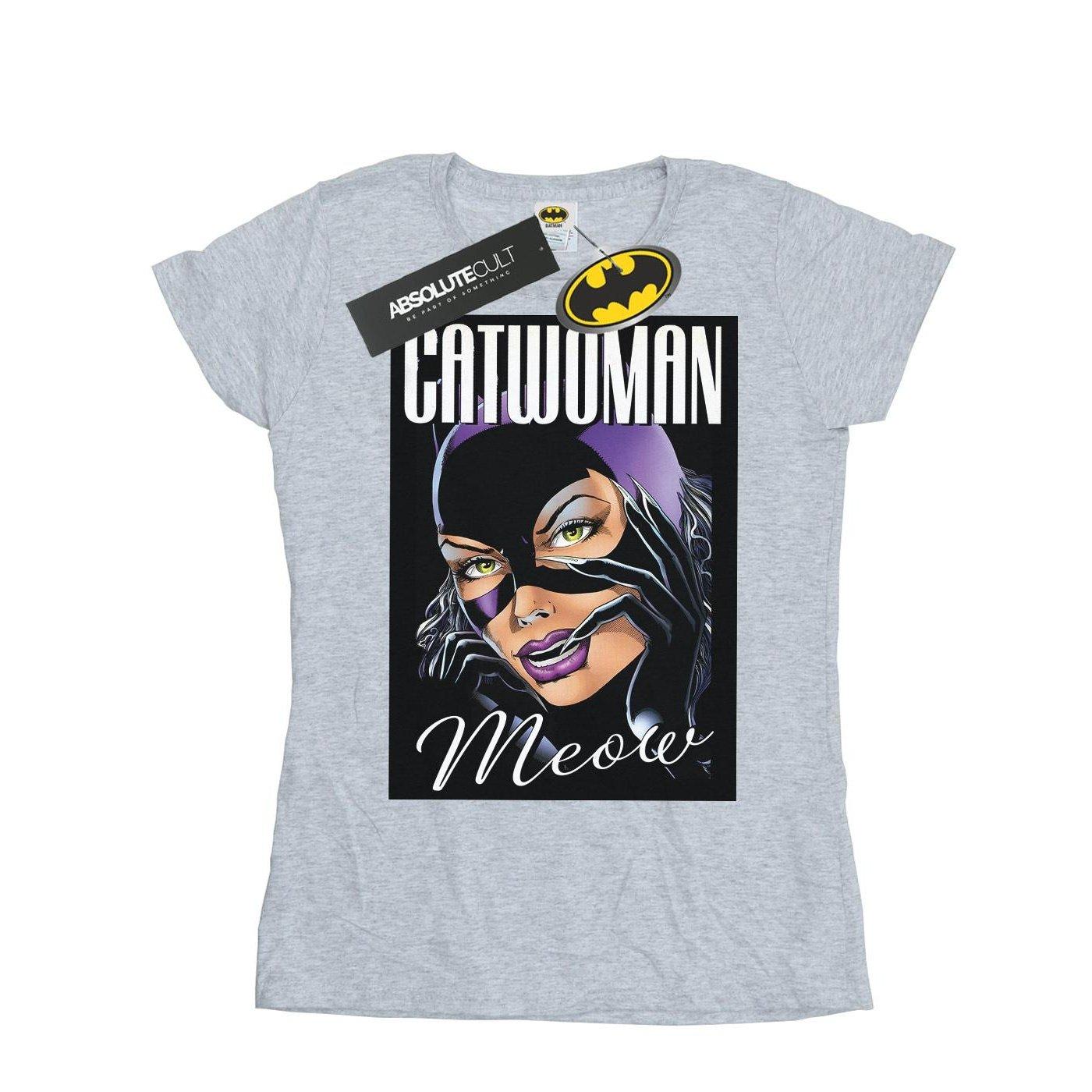 Image of Batman Catwoman Feline Fatale Tshirt Damen Grau S