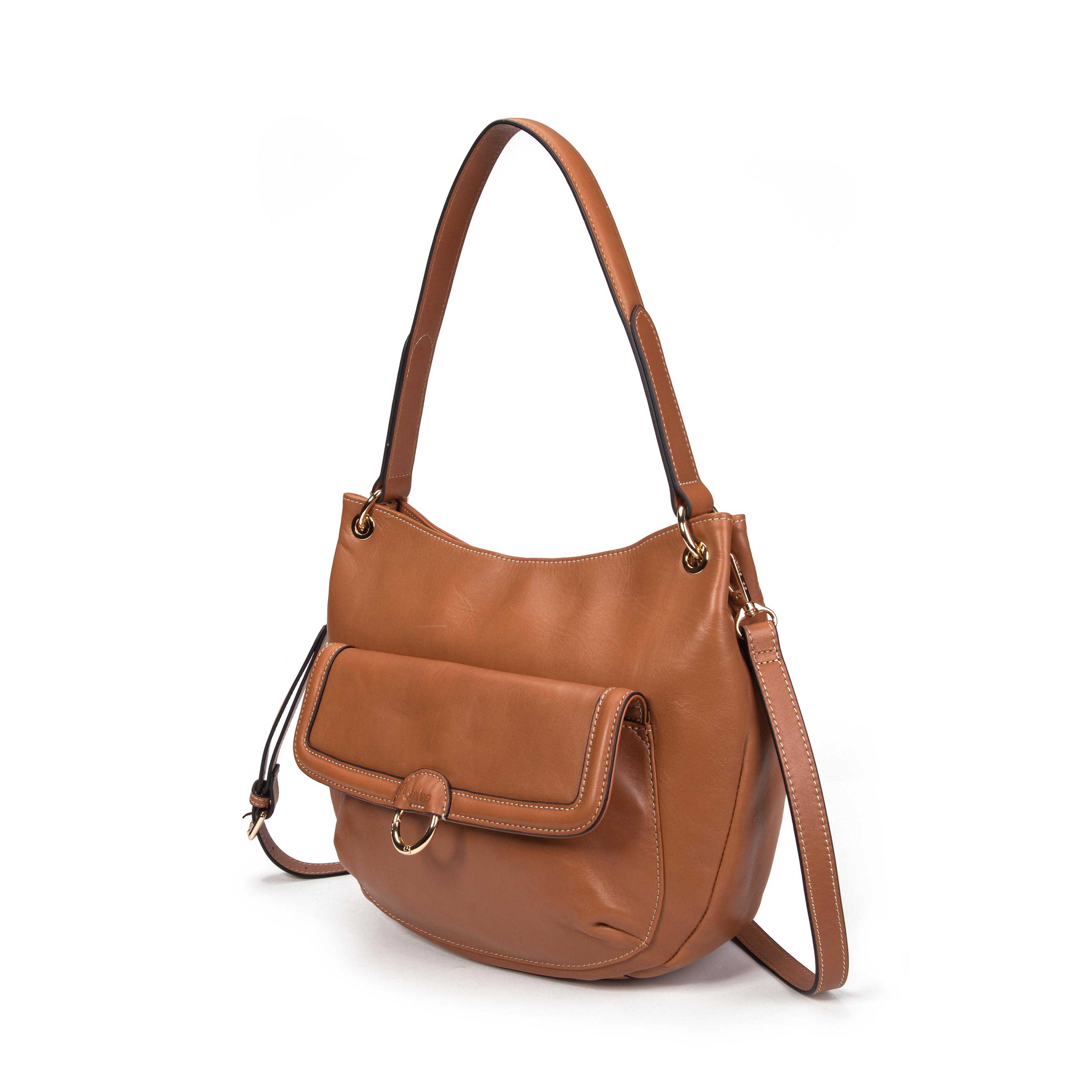 Kate Lee  Kate Lee Schultertasche oder Umhängetasche aus Leder Hobo Ully Honig 