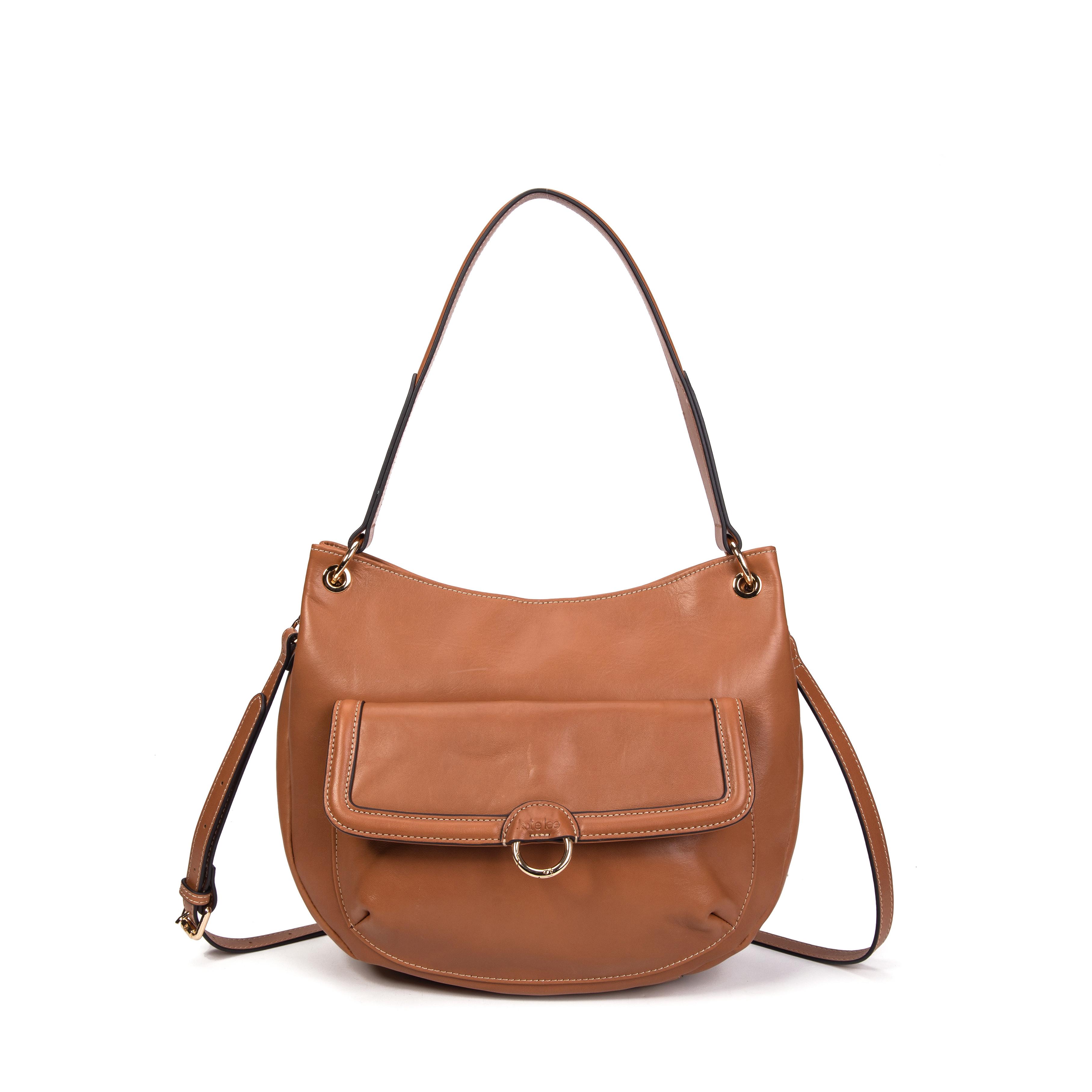 Kate Lee  Kate Lee Schultertasche oder Umhängetasche aus Leder Hobo Ully Honig 