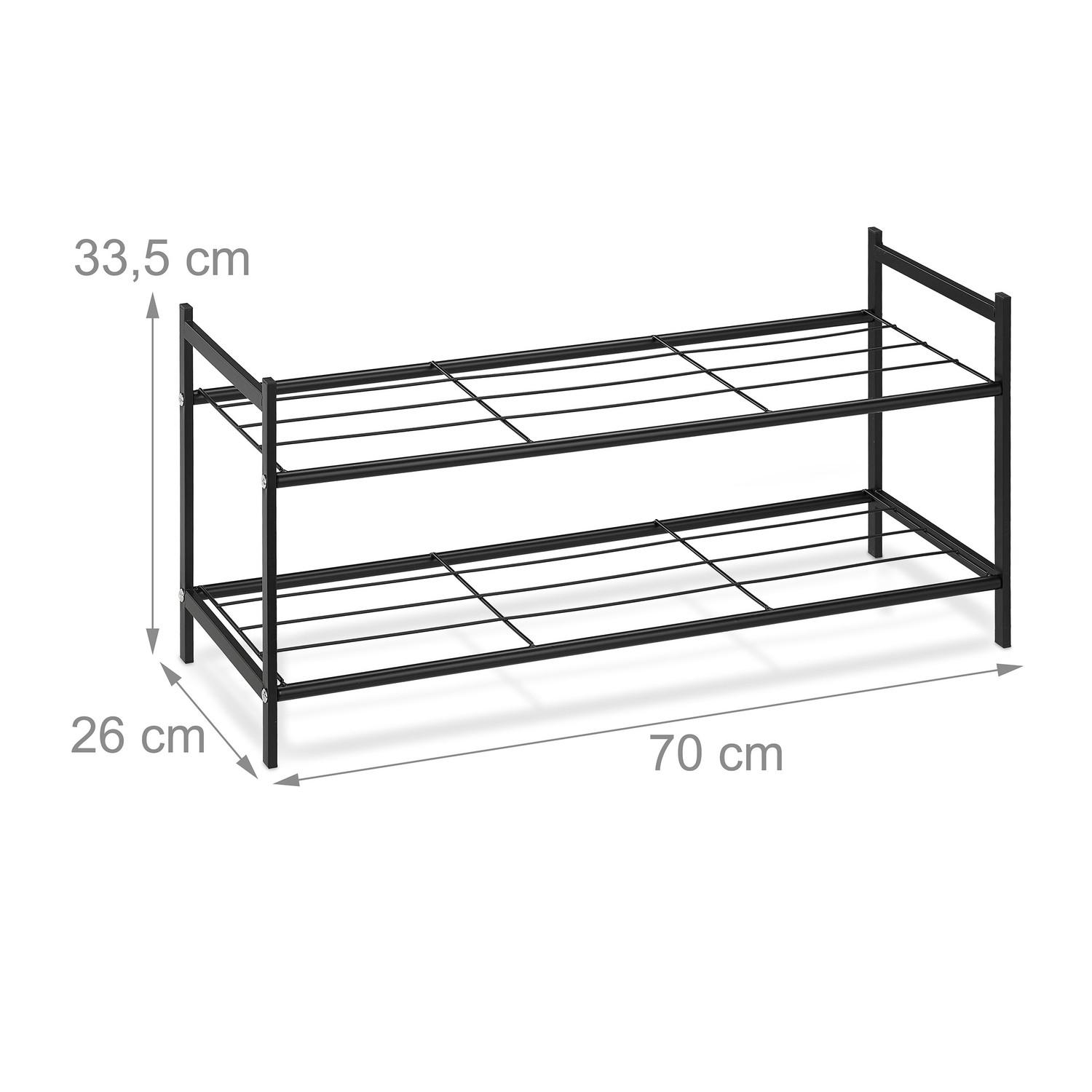 B2X Scaffale per scarpe impilabile con 2 ripiani  