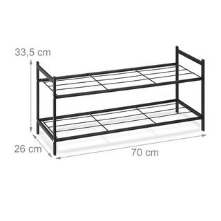 B2X Scaffale per scarpe impilabile con 2 ripiani  