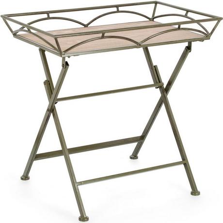 mutoni Table d'appoint Guenda pliable vert foncé 63x40  