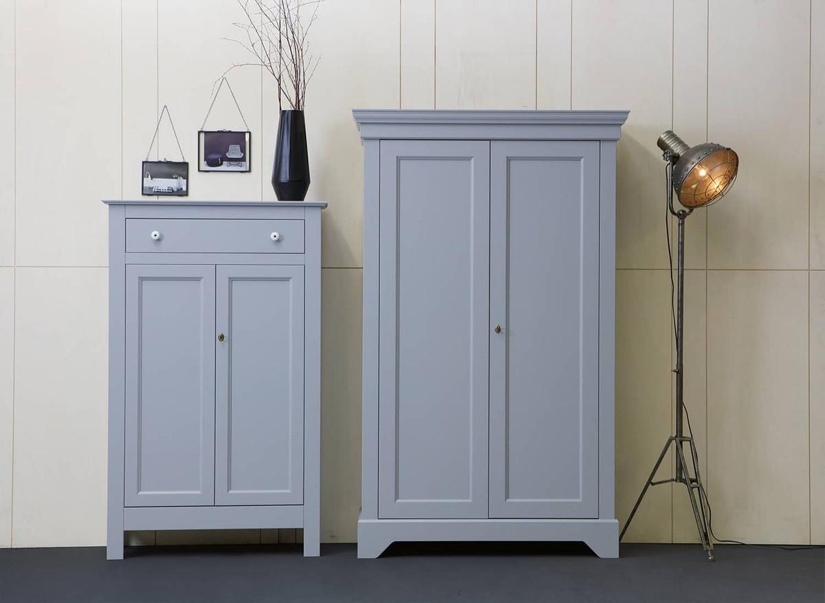 mutoni Armoire Isabel Pin gris béton (FSC)  