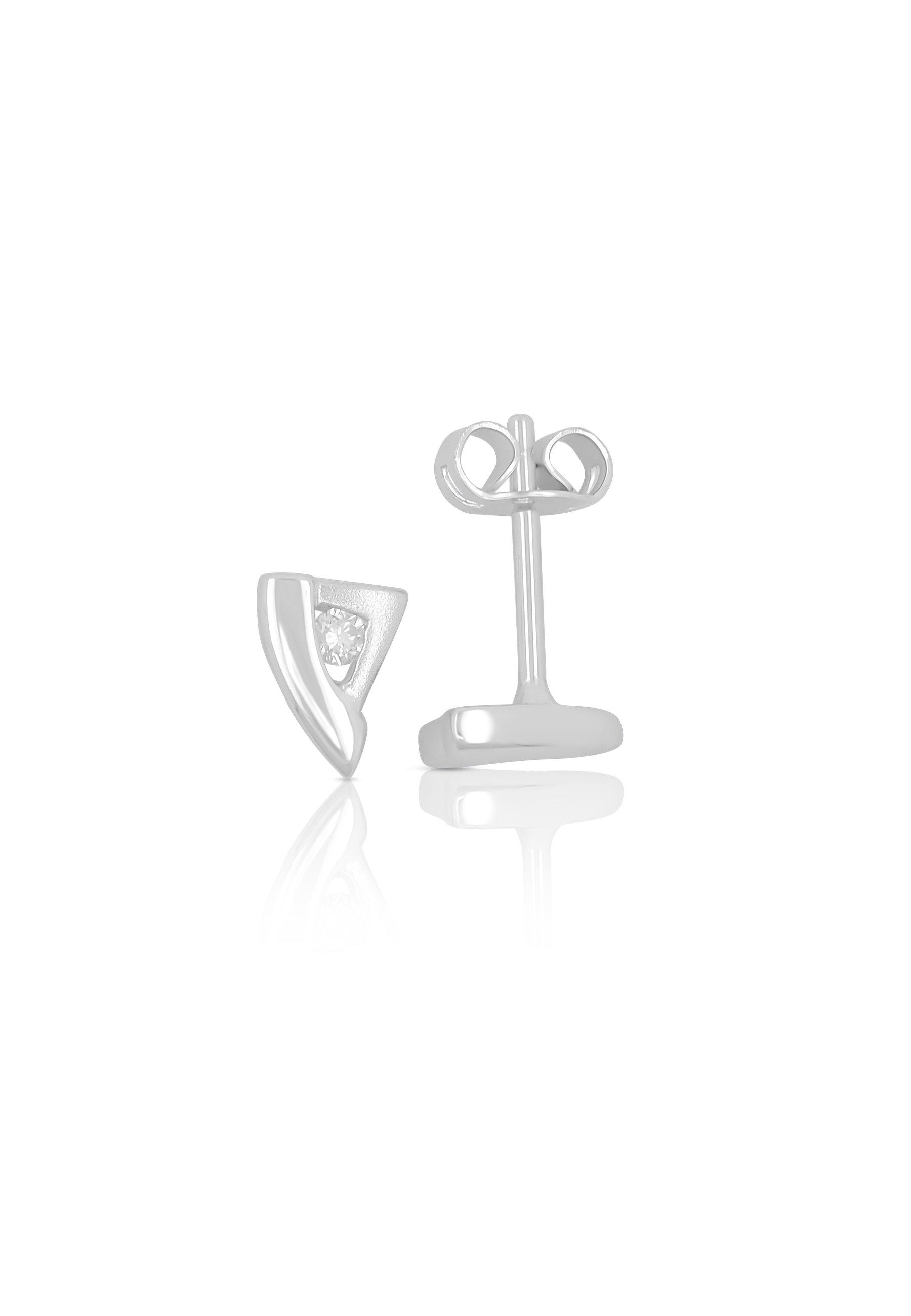 MUAU Schmuck  Ohrstecker Gelbgold 750 Diamant 0.06ct. 7x5mm 