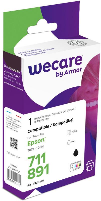 wecare  WECARE Tinte new built schwarz T071140WE zu Epson Stylus DX4000 9ml 