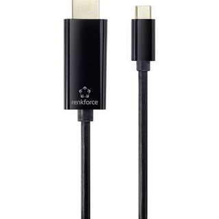 Renkforce  Renkforce RF-4531590 changeur de genre de câble USB-C HDMI Noir 