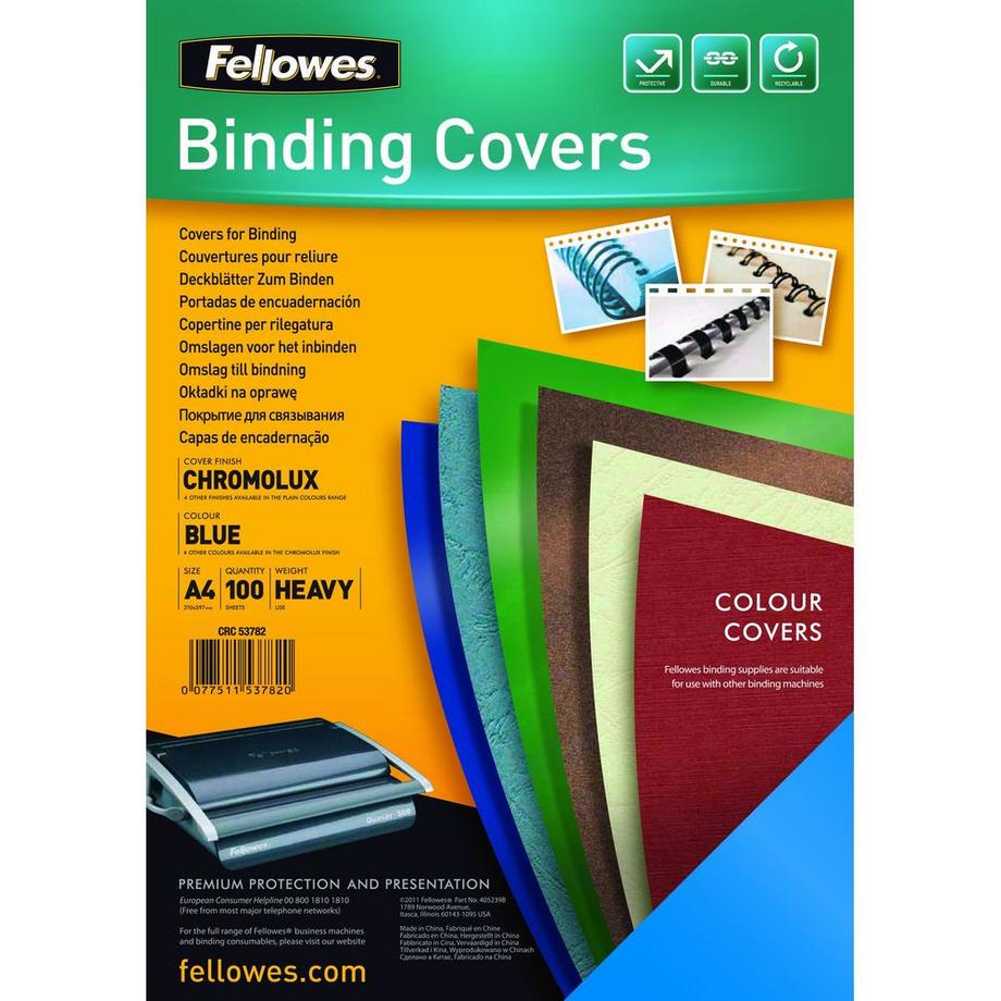 Fellowes  FELLOWES Gloss Cover A4 5734201 blau 100 Stück 