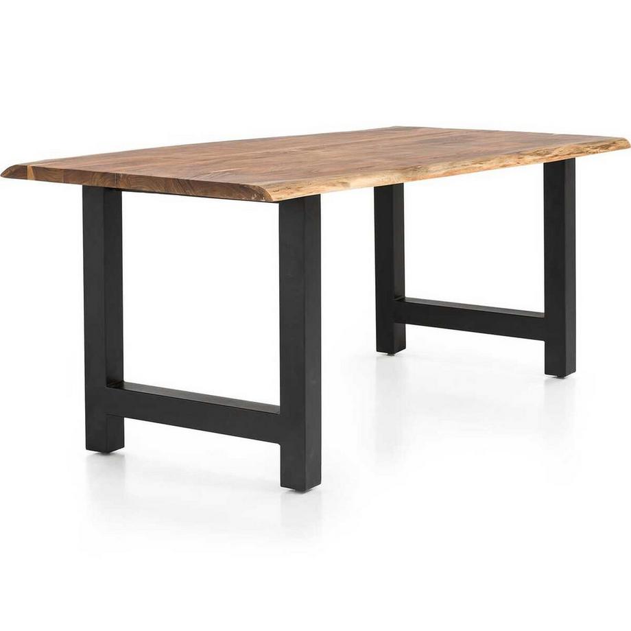 mutoni Tavolo da pranzo in acacia naturale con gamba a H 200x100  