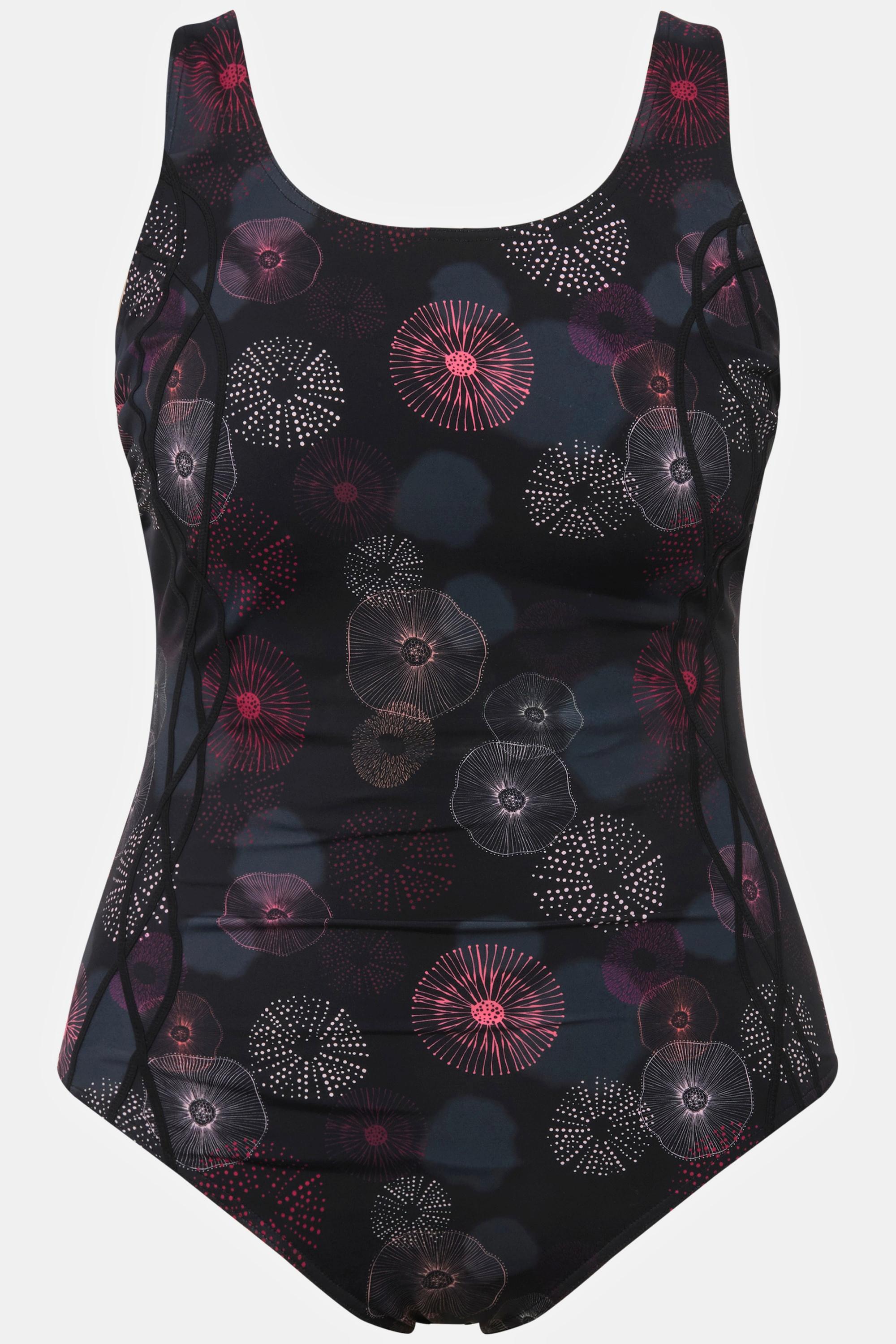 Ulla Popken Costume da bagno meduse arricciato senza coppe morbide  