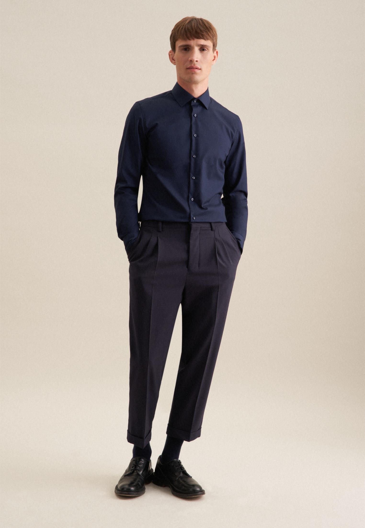 Seidensticker Chemise Business Slim Fit Manche longue Uni  