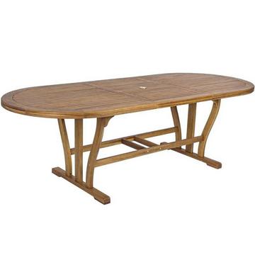 Table de jardin Noemi bois ovale 180-240x100