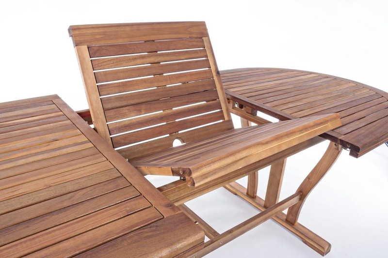 mutoni Gartentisch Noemi Holz oval 180-240x100  