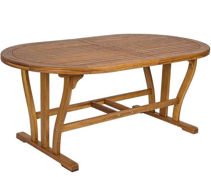 mutoni Table de jardin Noemi bois ovale 180-240x100  