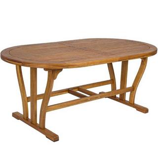 mutoni Table de jardin Noemi bois ovale 180-240x100  