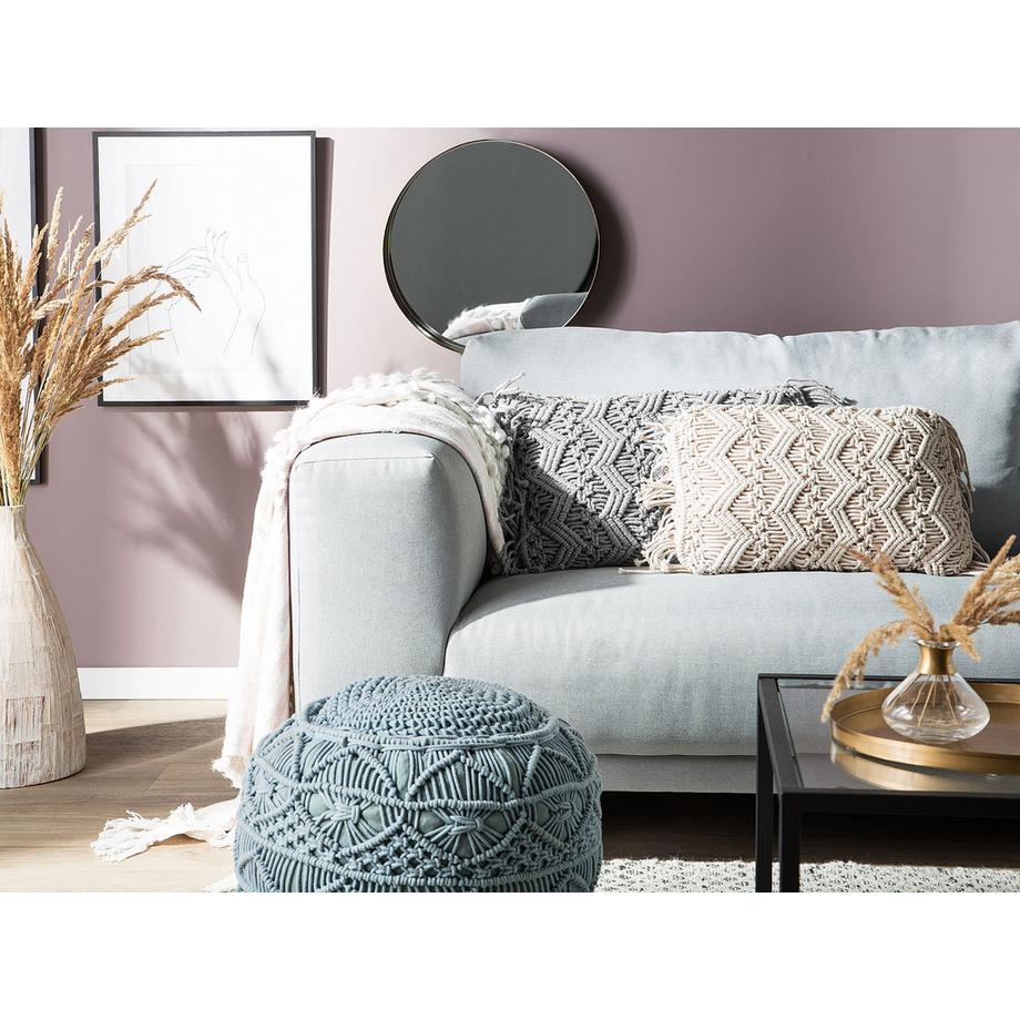 Beliani Lot de 2 coussins décoratifs en Coton  KIRIKKALE  