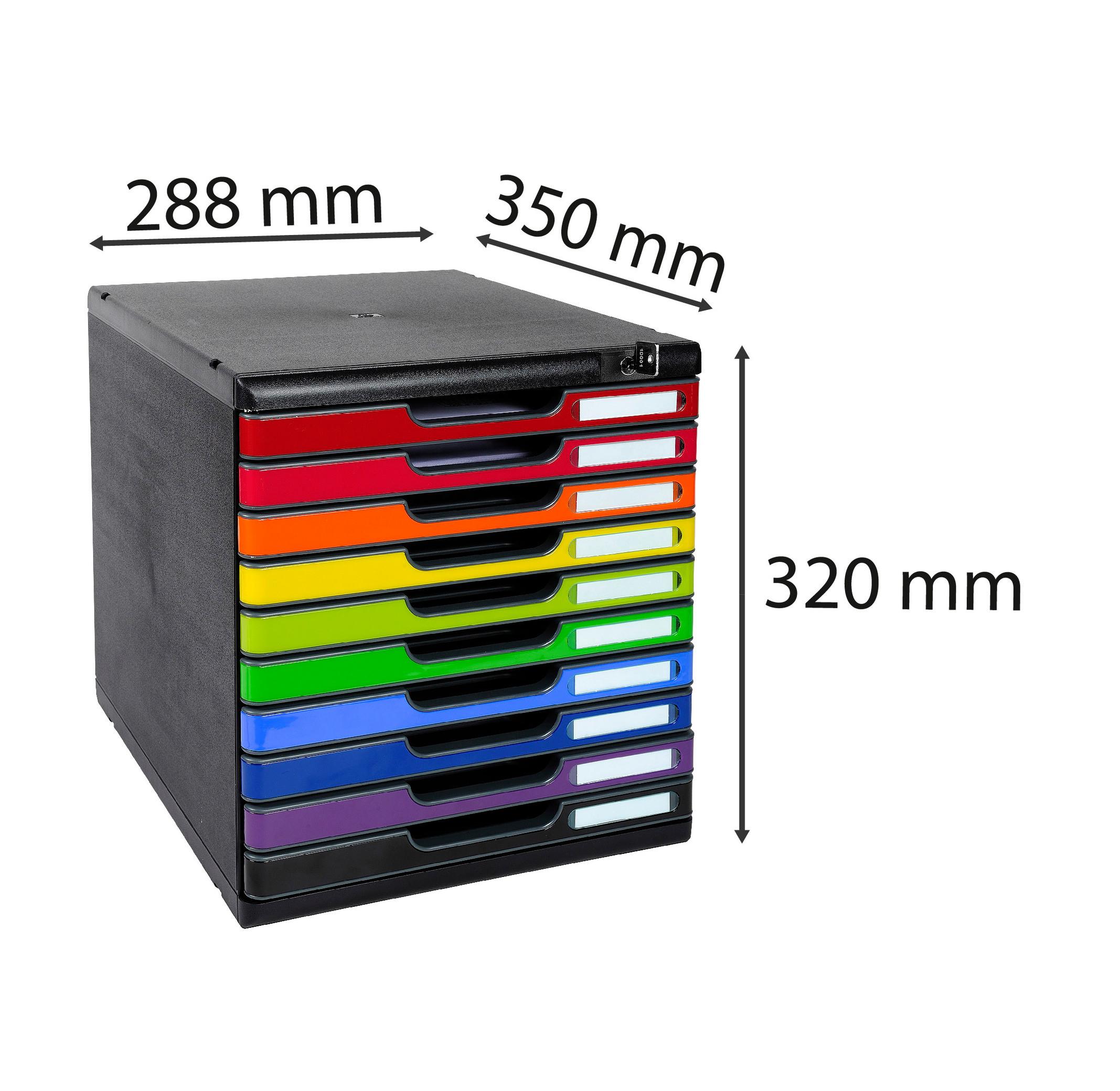 Exacompta Cassettiera Modulo Iderama 10 cassetti con serratura  