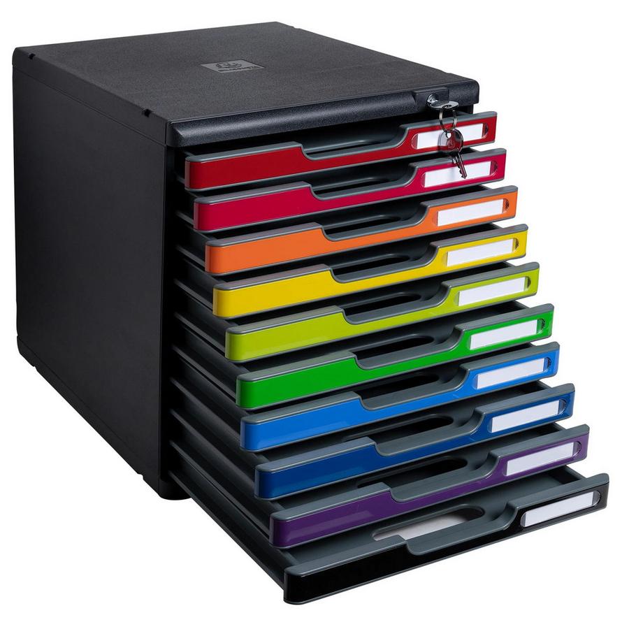 Exacompta Module de classement Modulo Iderama 10 tiroirs fermables à clé  
