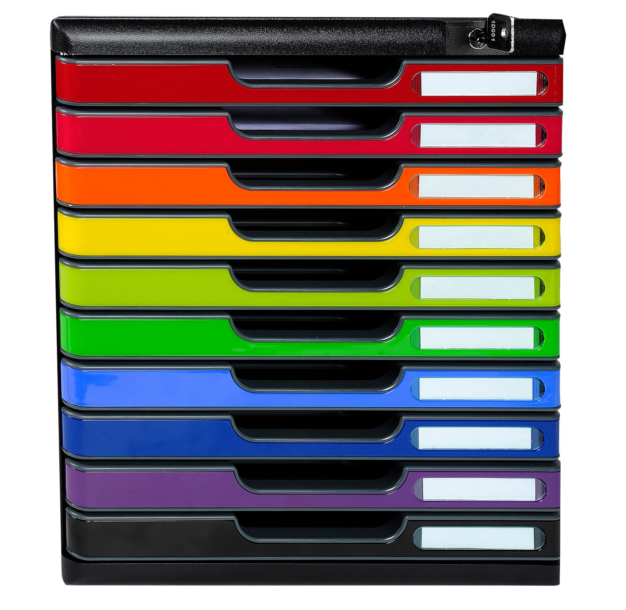 Image of Schubladenbox MODULO A4, 10 abschließbare Schubladen Schubladenbox MODULO A4, 10 abschließbare Schubladen