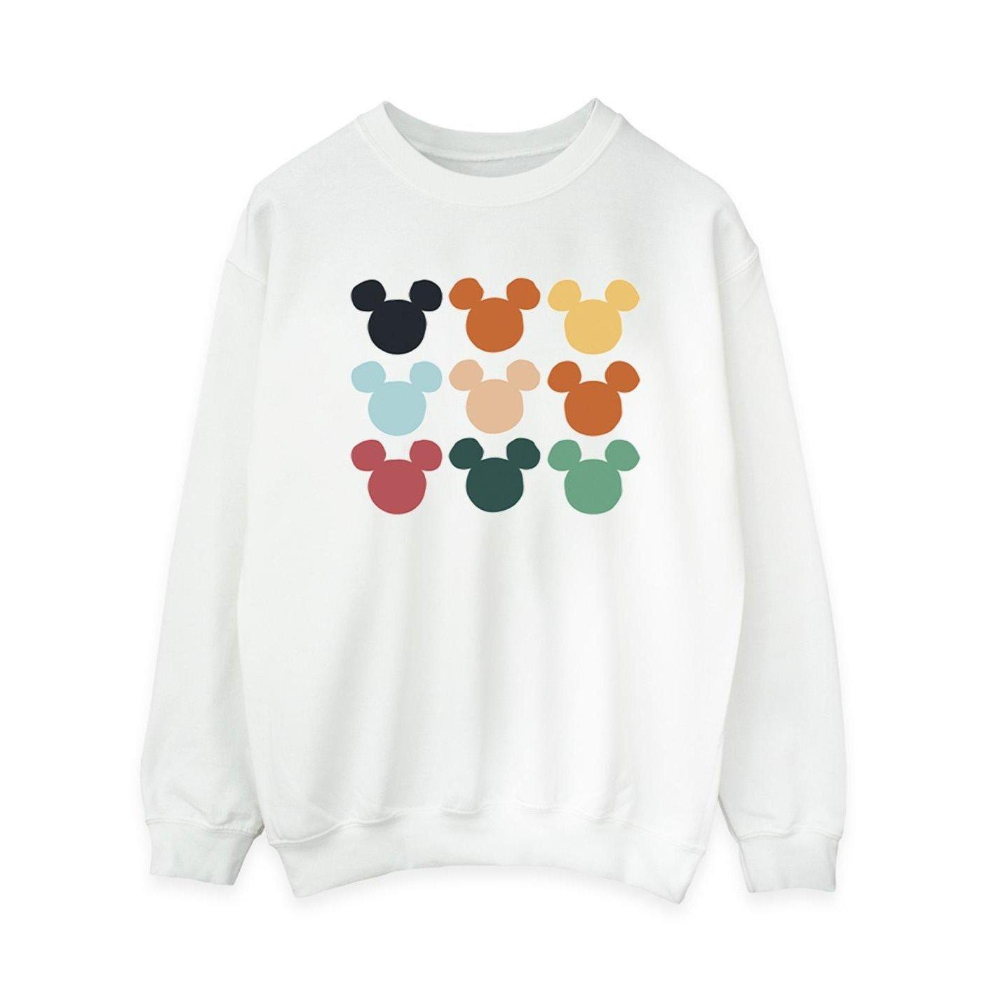 Image of Mickey Mouse Heads Square Sweatshirt Damen Weiss XXL