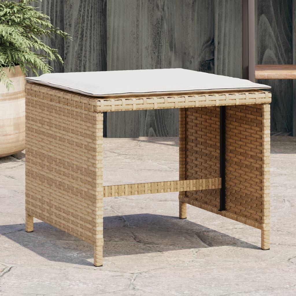 VidaXL  Gartenhocker poly-rattan 