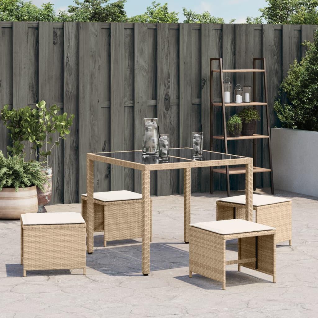 VidaXL  Gartenhocker poly-rattan 