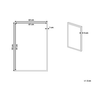 Beliani Wanddekoration aus Polyester Modern MUCCIA  