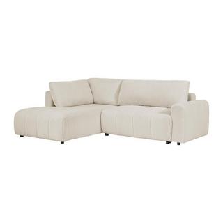 Vente-unique Ecksofa mit Schlaffunktion - Ecke links - Cord - Beige - RICIA  