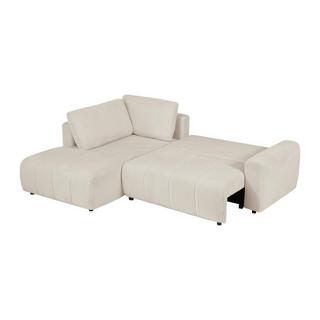 Vente-unique Ecksofa mit Schlaffunktion - Ecke links - Cord - Beige - RICIA  