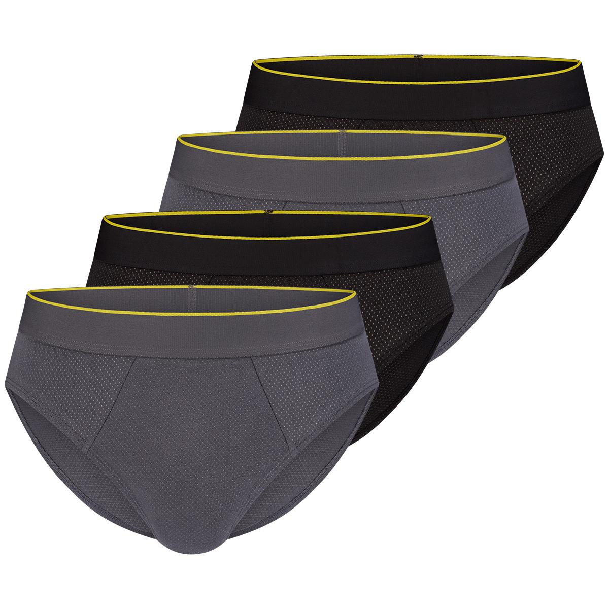 Image of 4er Pack Ever Airy - Slip Unterhose Herren Schwarz M