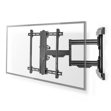 Neigbare und schwenkbare TV-Wandhalterung | 37-80 " | Maximales Gewicht des Bildschirms: 50 kg | Neigbar | Drehbar | Minimaler Wandabstand: 70 mm | Maximaler Wandabstand: 650 mm | 3 Gelenk(e) | Stahl | Schwarz